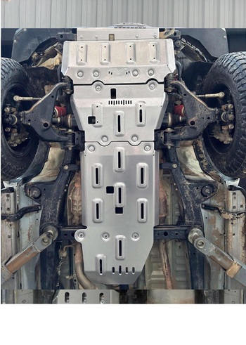 Защита Falcon радиатора, картера, РК, КПП для Toyota Hilux 2015-2024, алюминий, 8 мм