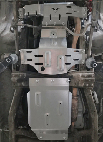 Защита Falcon картера, РК, КПП для Nissan Patrol Y61 2004-2024, алюминий, 8 мм