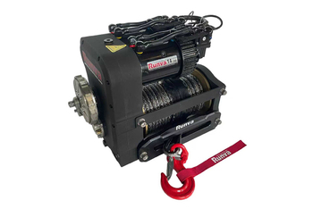 Лебёдка автомобильная электрическая 12V Runva 14000 lbs 6350 кг двухмоторная (синтетический трос)